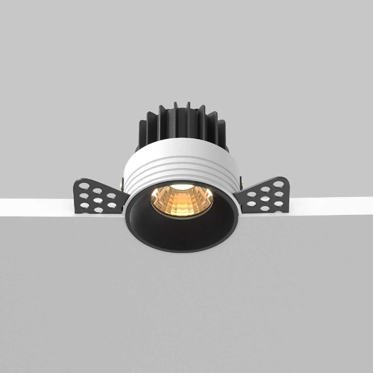 встраиваемый светильник maytoni round dl058-7w2.7k-trs-b