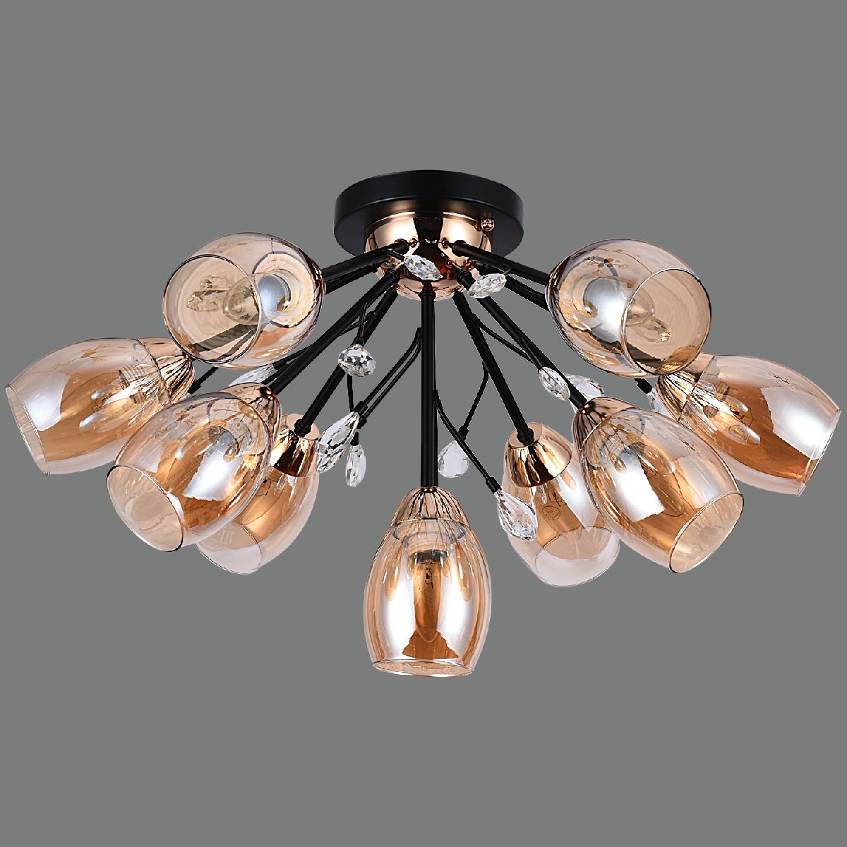 потолочная люстра illumico il1284-10cpa-29 bk gd
