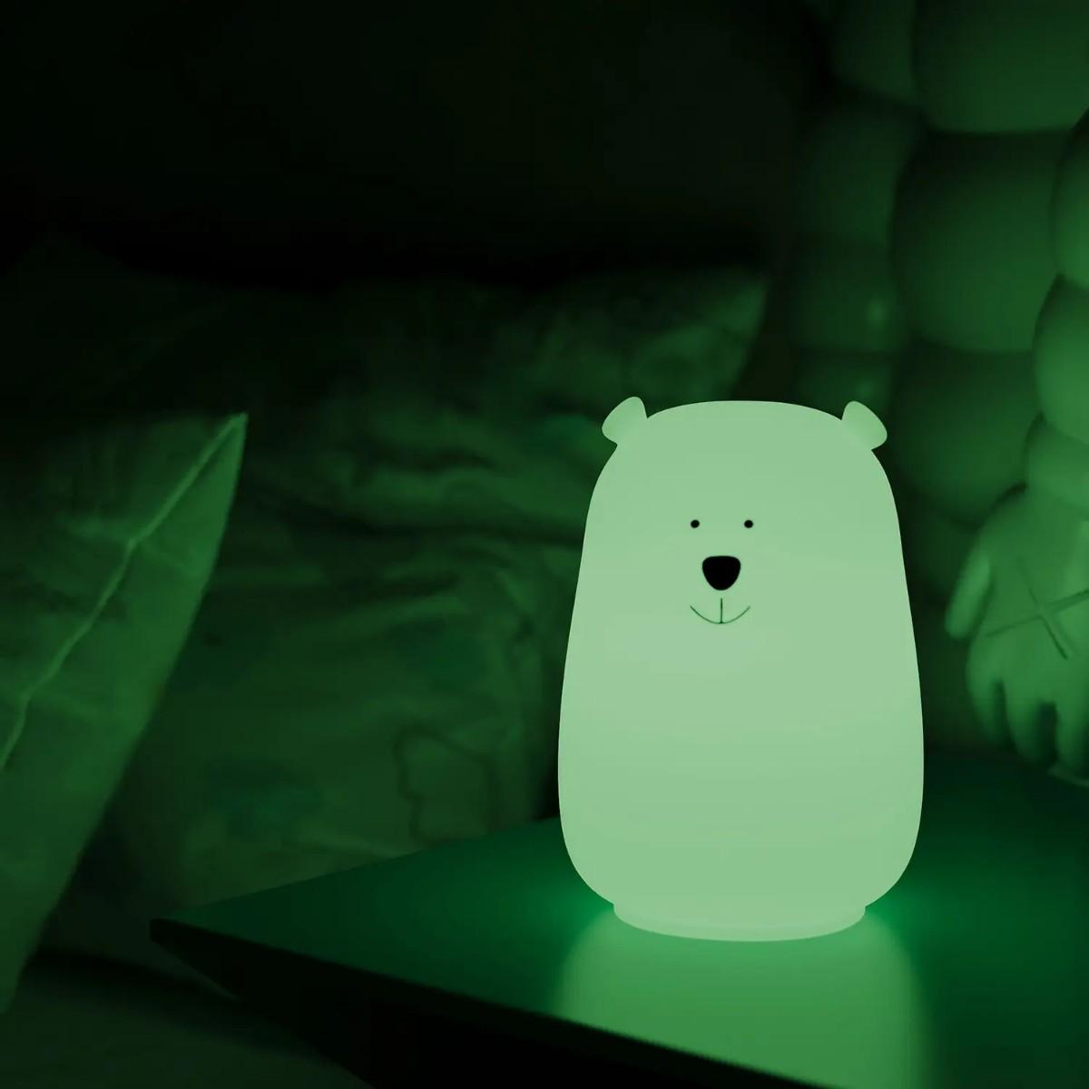 настольный светодиодный детский ночник gauss медведь nn302