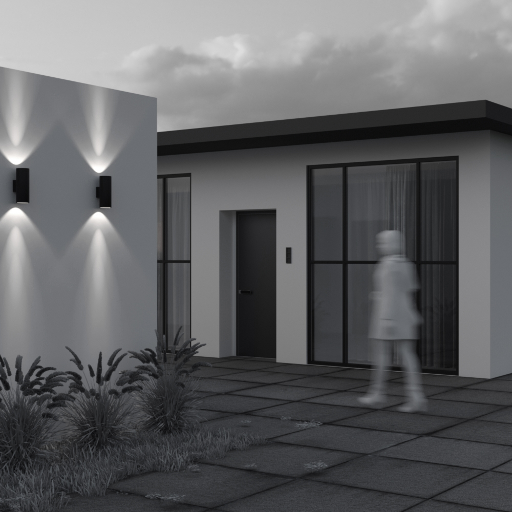 уличный настенный светильник maytoni shim o514wl-l30b3k