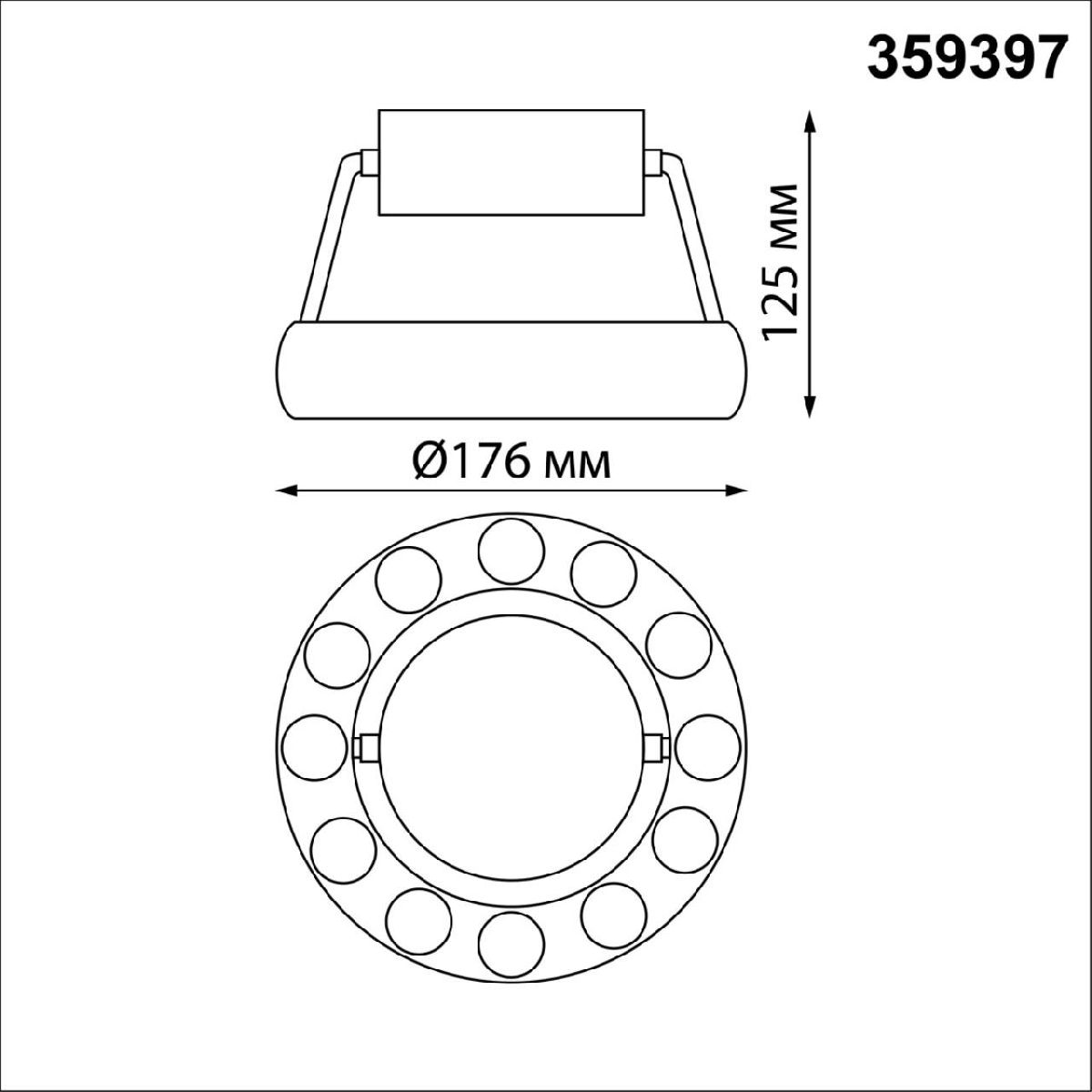 накладной светильник novotech over turn 359397