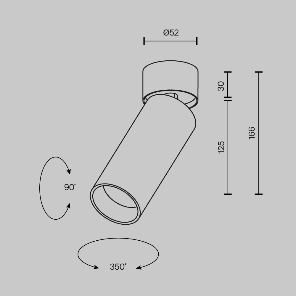 спот maytoni technical focus led c055cl-l12w2.7k-w-pt