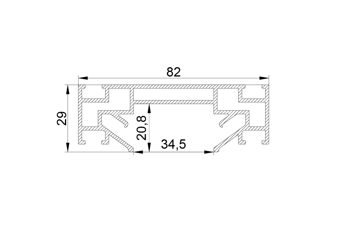 профиль для натяжного потолка lightstar barra 502420