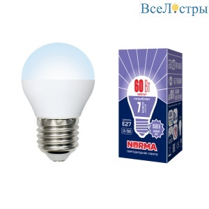 LED-G45-7W/DW/E27/FR/NR картон