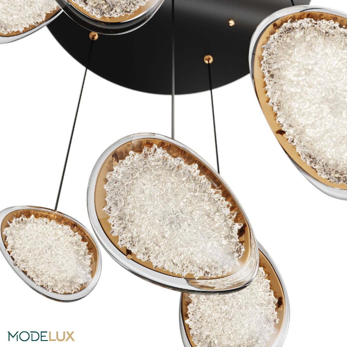 каскадная люстра modestyle ms.2326.7 bk