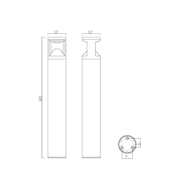 уличный светодиодный светильник arte lamp istanbul a6471pa-1bk