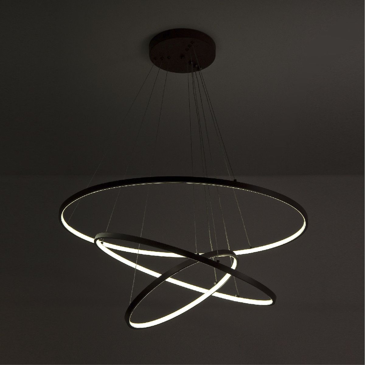 подвесная люстра led4u l5053-80-60-40 br