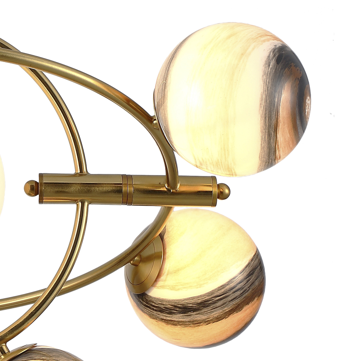 люстра на штанге delight collection planet kg1122p-7b brass