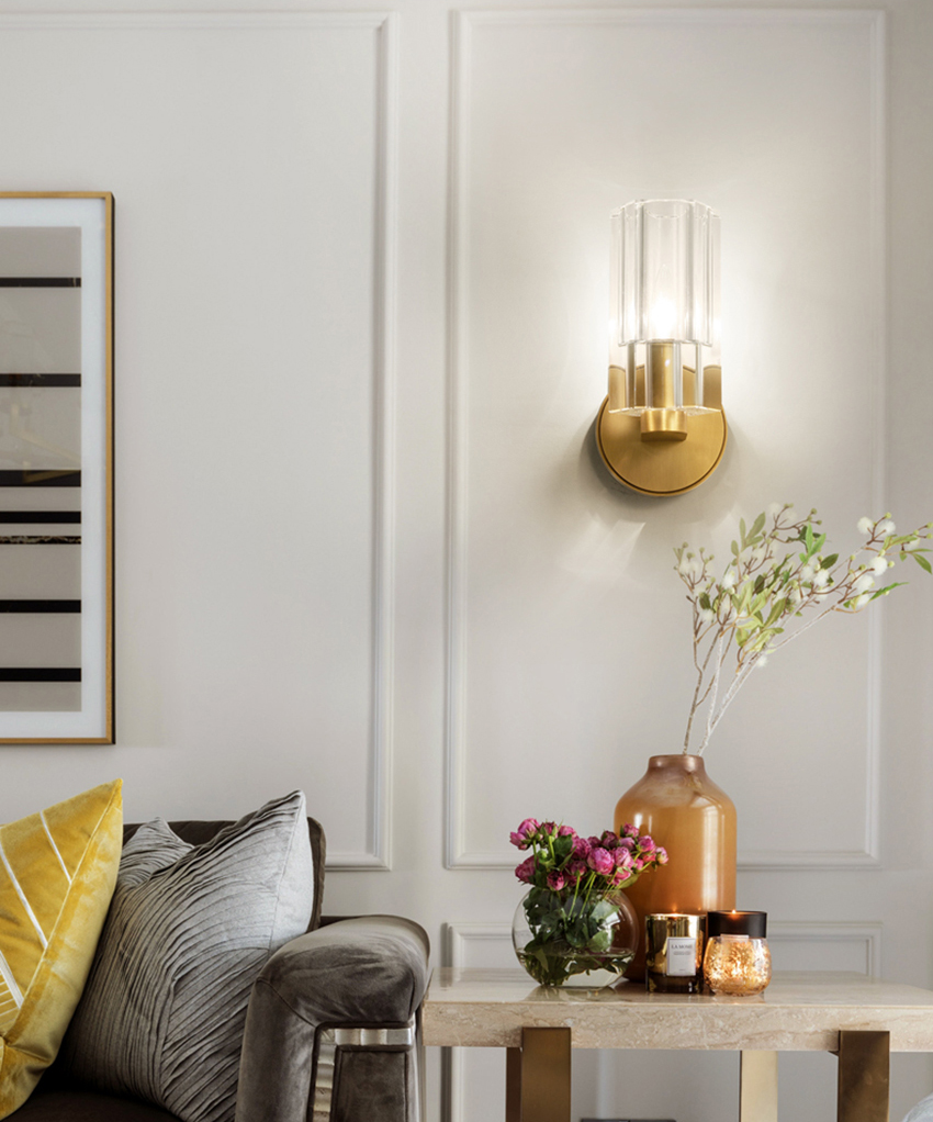 настенный светильник delight collection wall lamp 8816w gold/clear