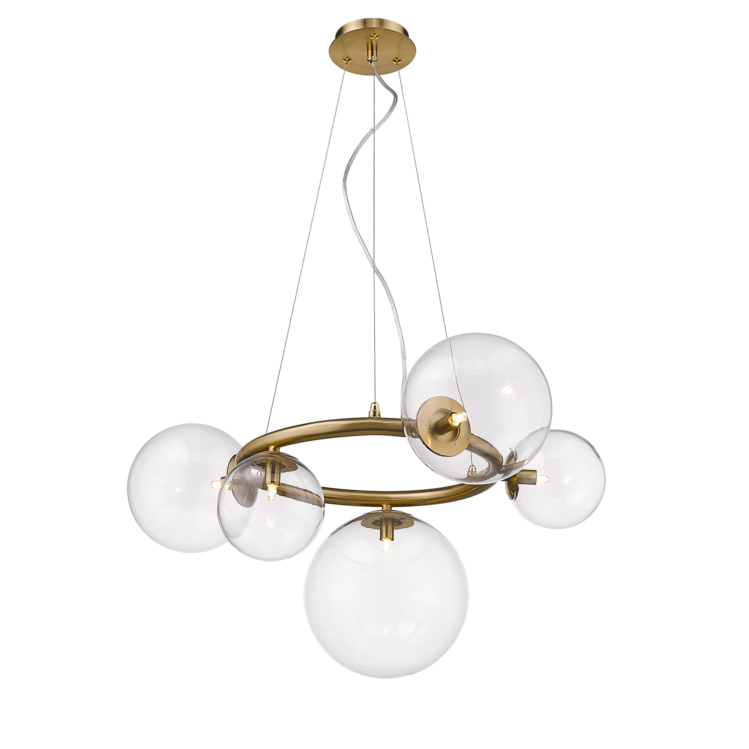 подвесная люстра delight collection puppet p68092-5 brass