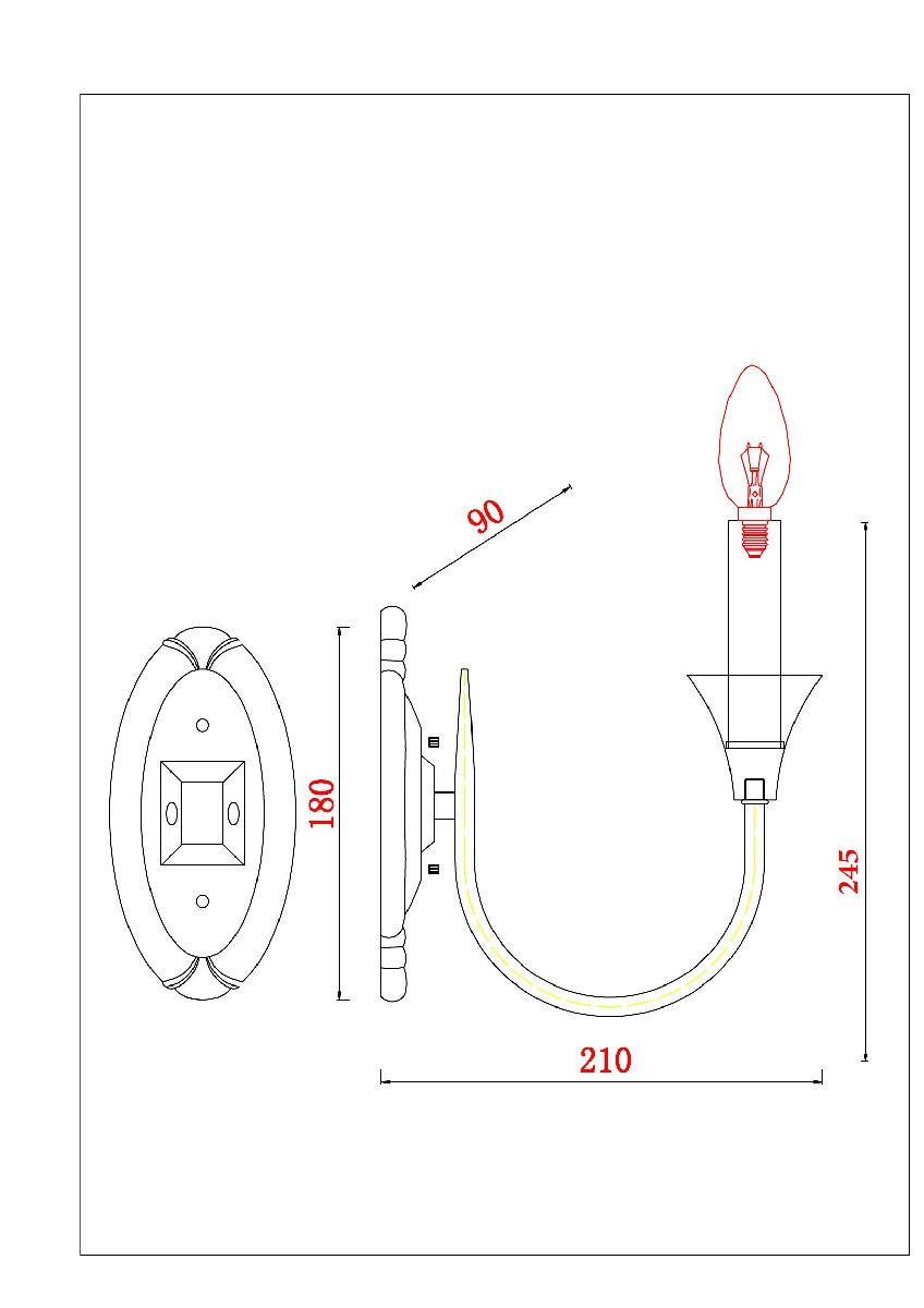 бра arte lamp collinetta a4094ap-1pb