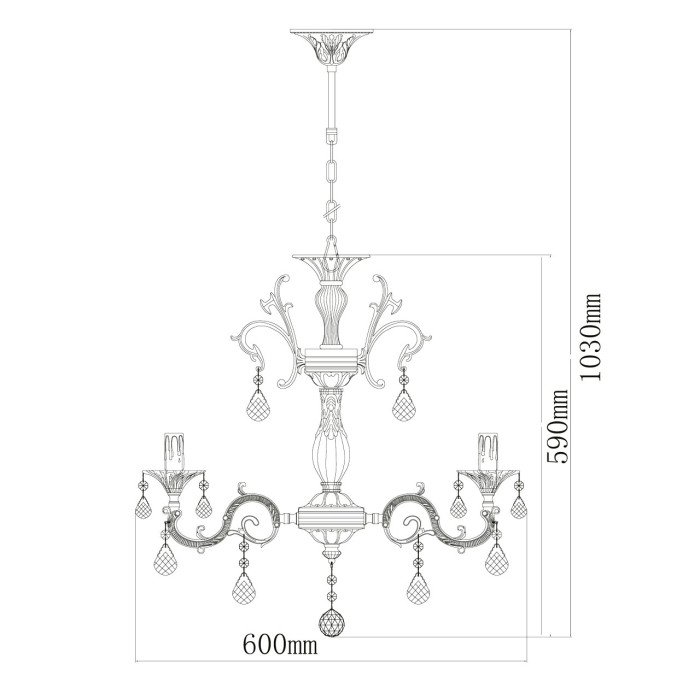 подвесная люстра mw-light свеча 301014706
