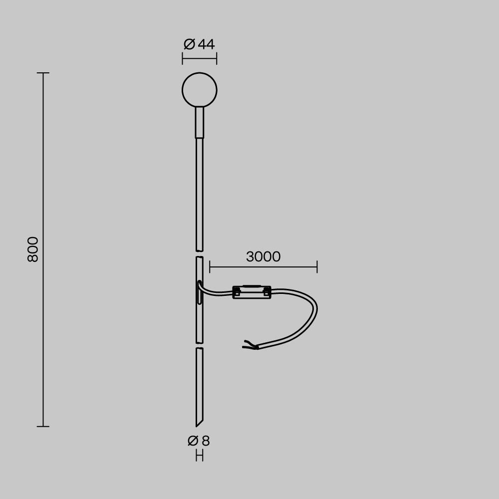 ландшафтный светильник maytoni shin o523fl-l2bs3k
