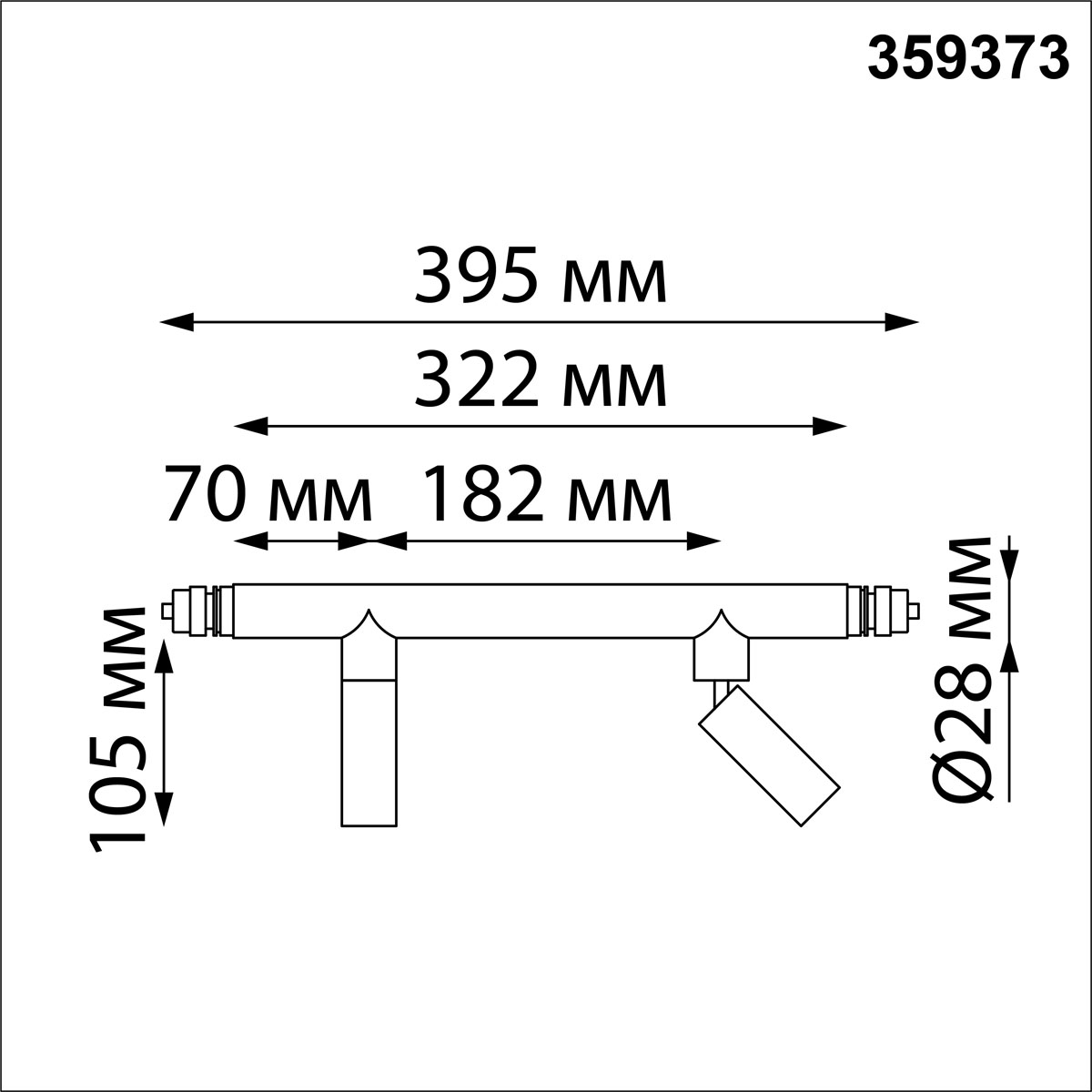 модульный светодиодный светильник novotech konst glat 359373