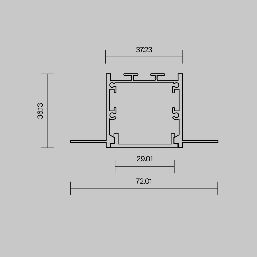 профиль встраиваемый скрытого монтажа maytoni led strip 636011