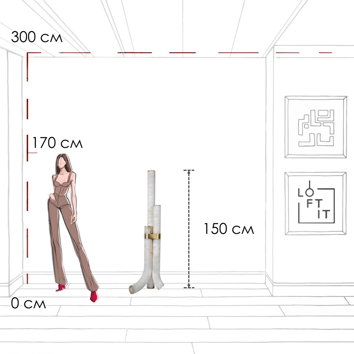 торшер loft it sumatra 10412f