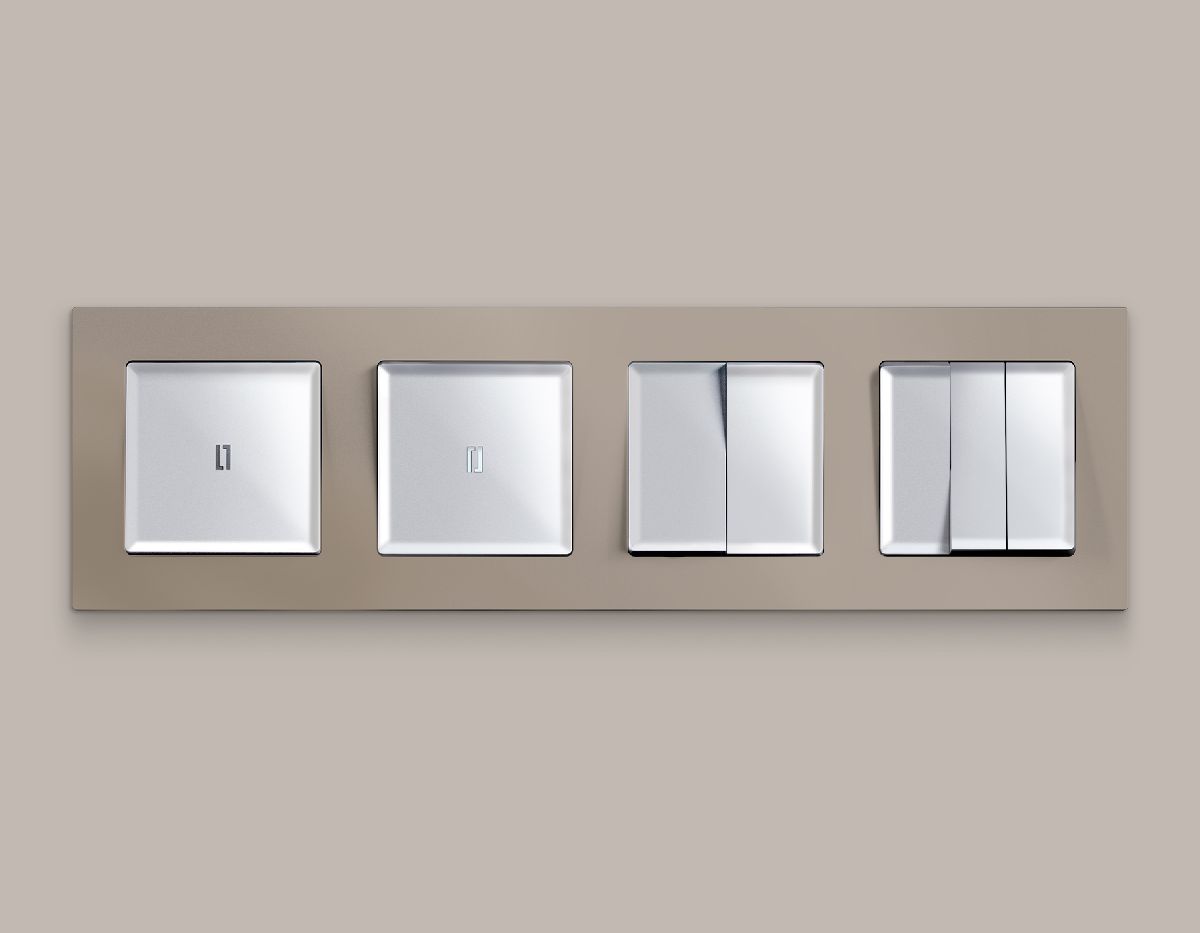 комплект механизма 1-кл проходного выключателя с подсветкой ambrella volt alfa ma402035