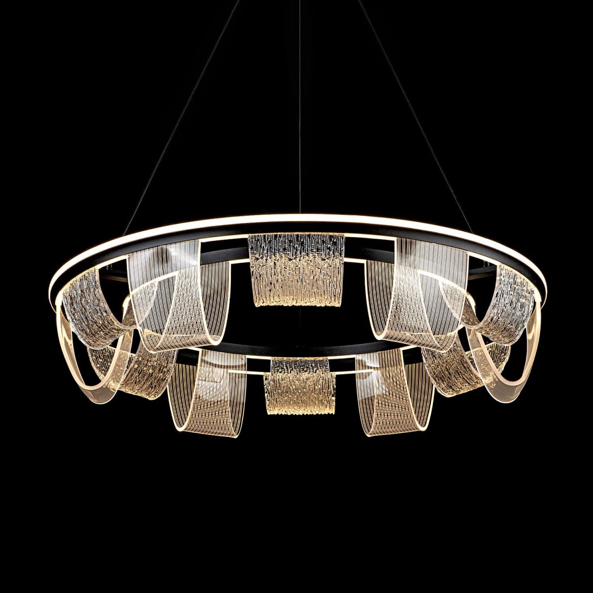 подвесная люстра led4u l7706-800 bk