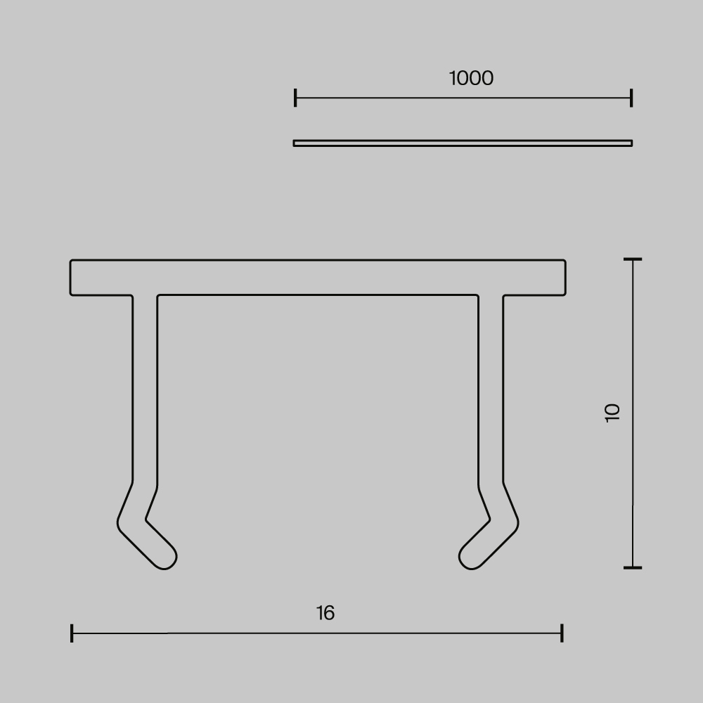 декоративная накладка maytoni technical exility x tra239dc-1b