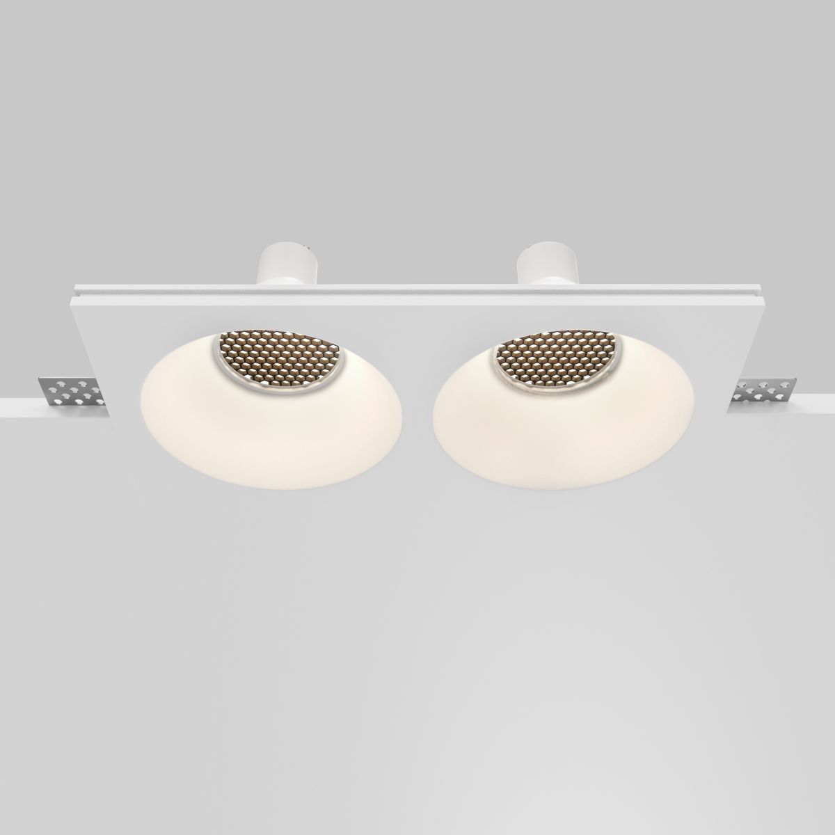 встраиваемый светильник maytoni technical gyps modern dl129-gu10-02-w