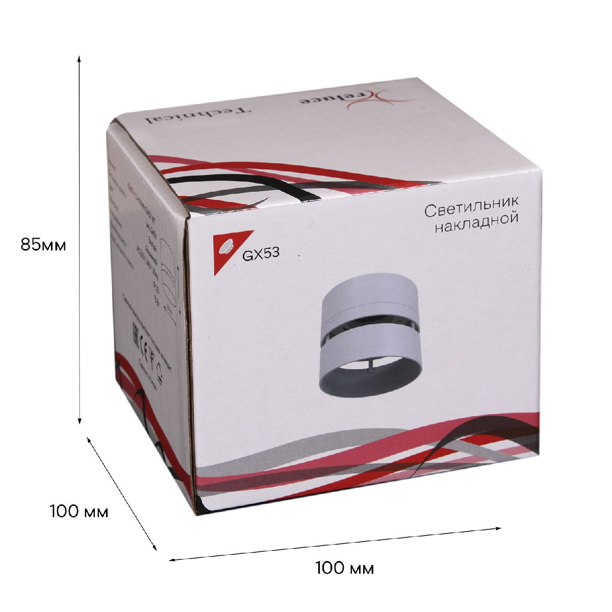 накладной светильник reluce 53017-9.5-001mn gx53 wt