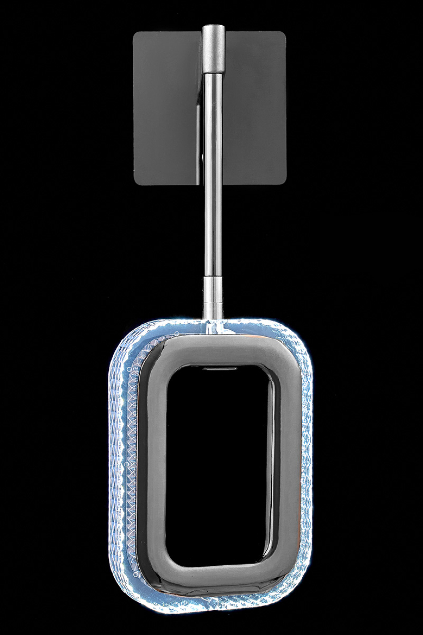 бра theona le7701/1w grey/black chrome