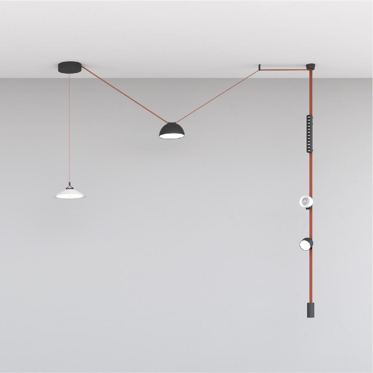 трековый однофазный светильник denkirs belty grill dk5571-bk