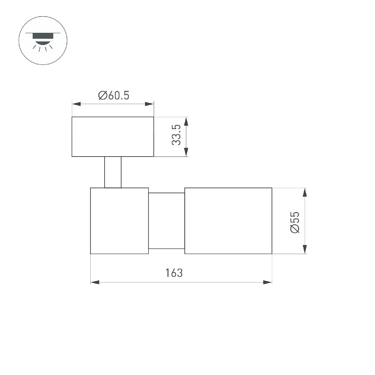 спот arlight sp-artemis-surface-flap-r55-12w day4000 051794