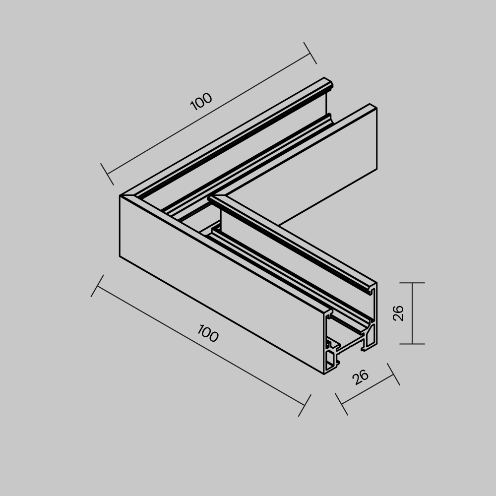 угол-соединитель maytoni technical exility tramn034cl-41w