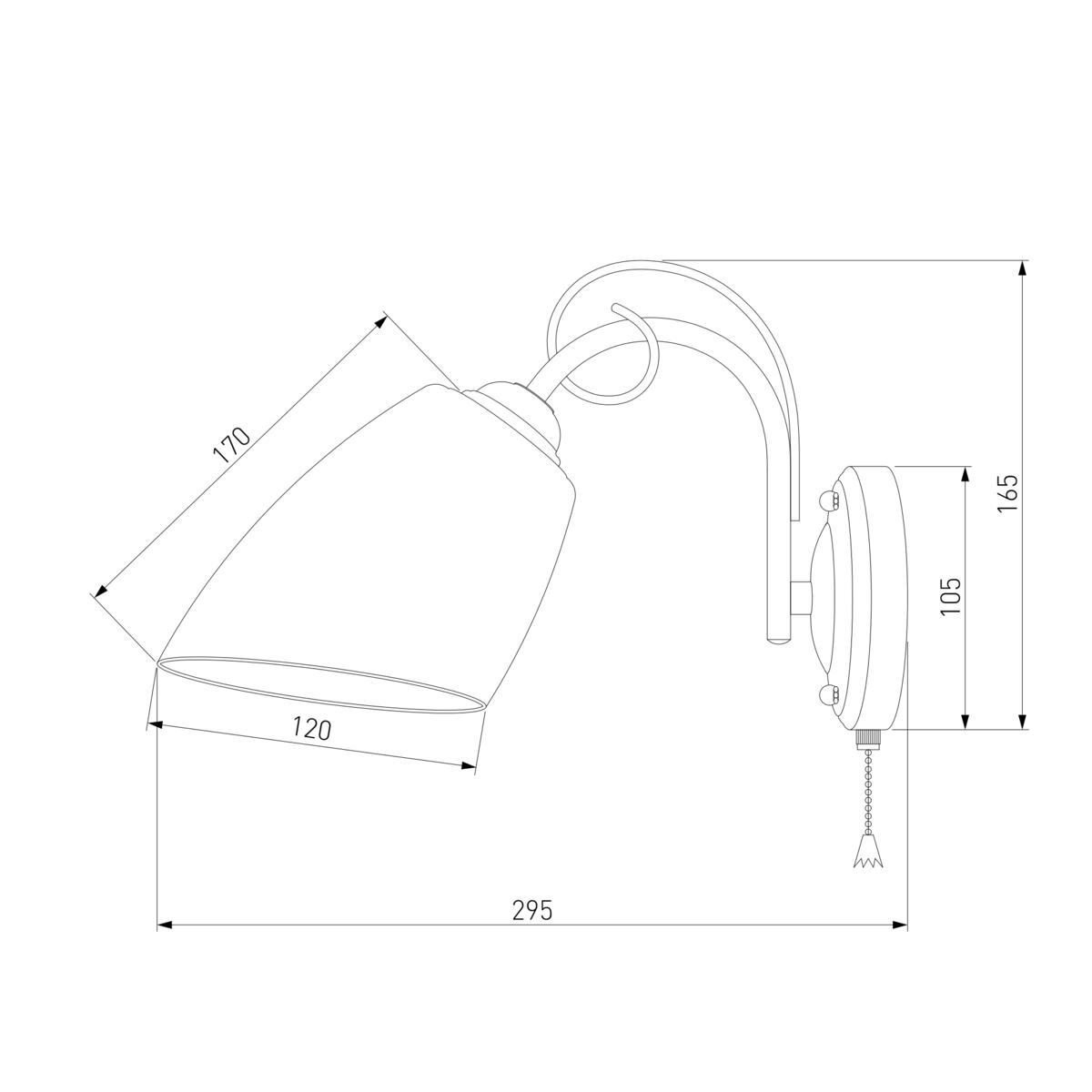 бра eurosvet стефани 30107/1 античная бронза