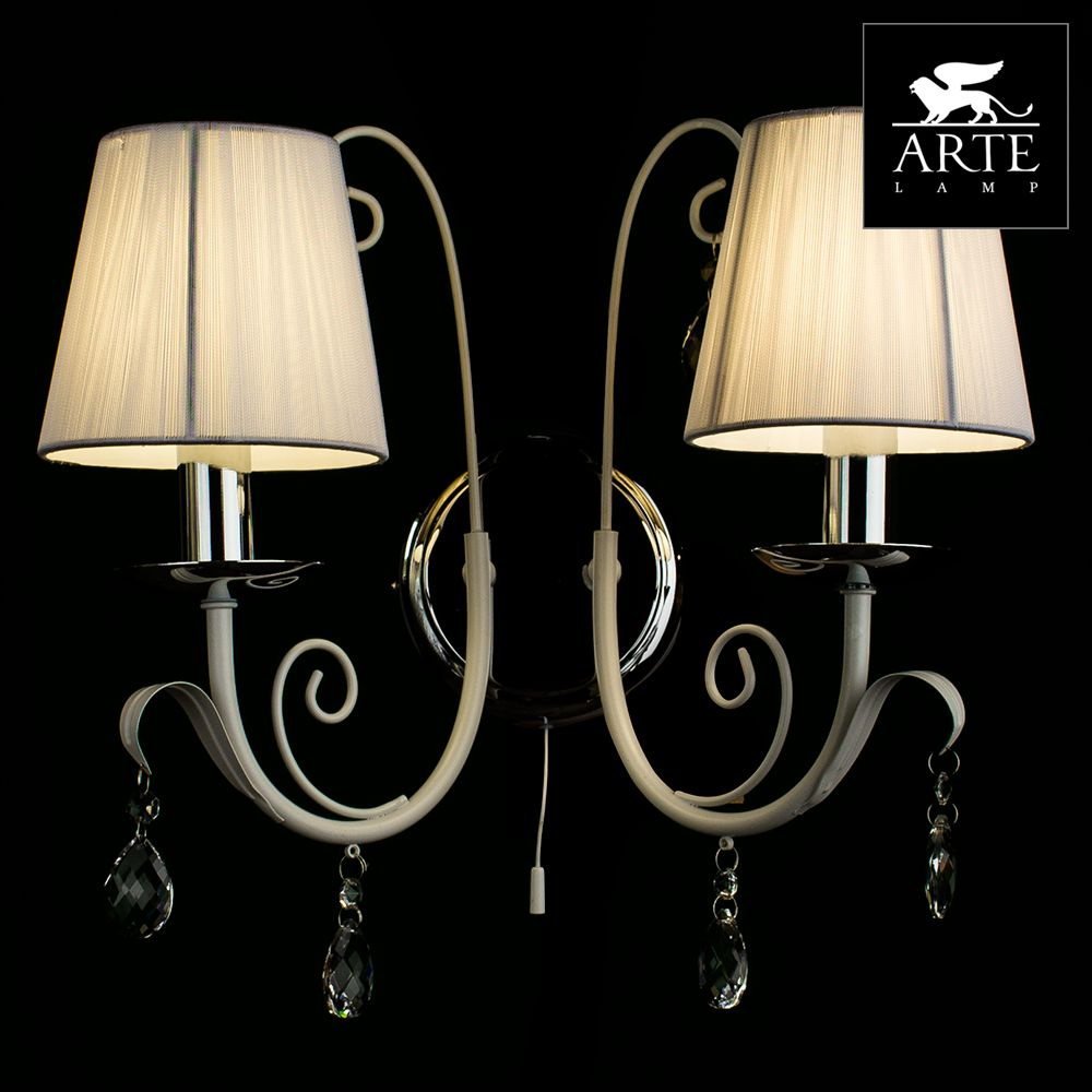 бра arte lamp romana snow a1743ap-2wh