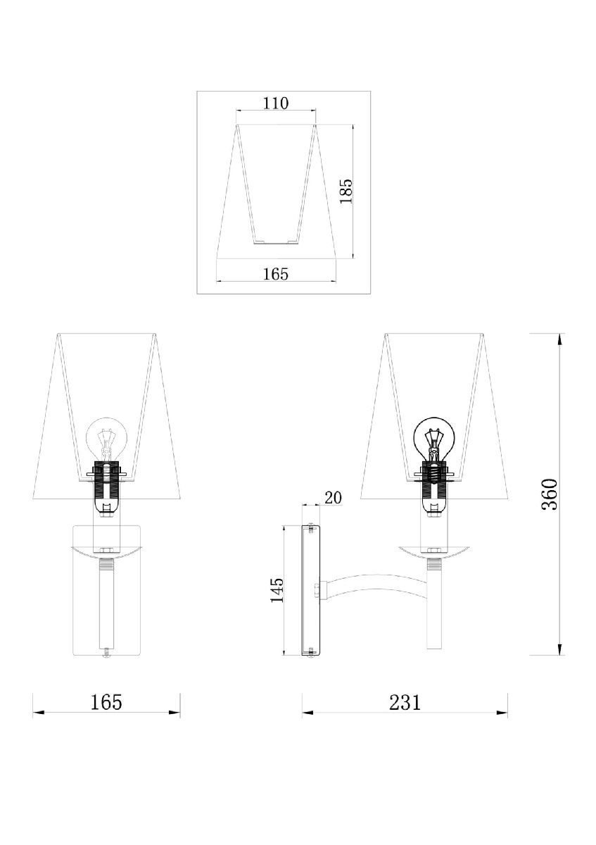 бра maytoni krona mod076wl-01n