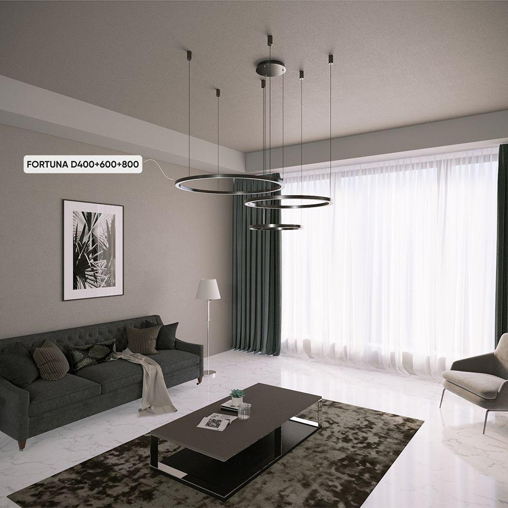 подвесной светодиодный светильник crystal lux fortuna sp158w led black