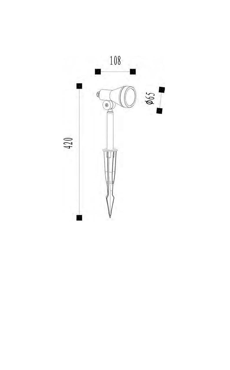 ландшафтный светодиодный светильник lucide spike 27882/05/30