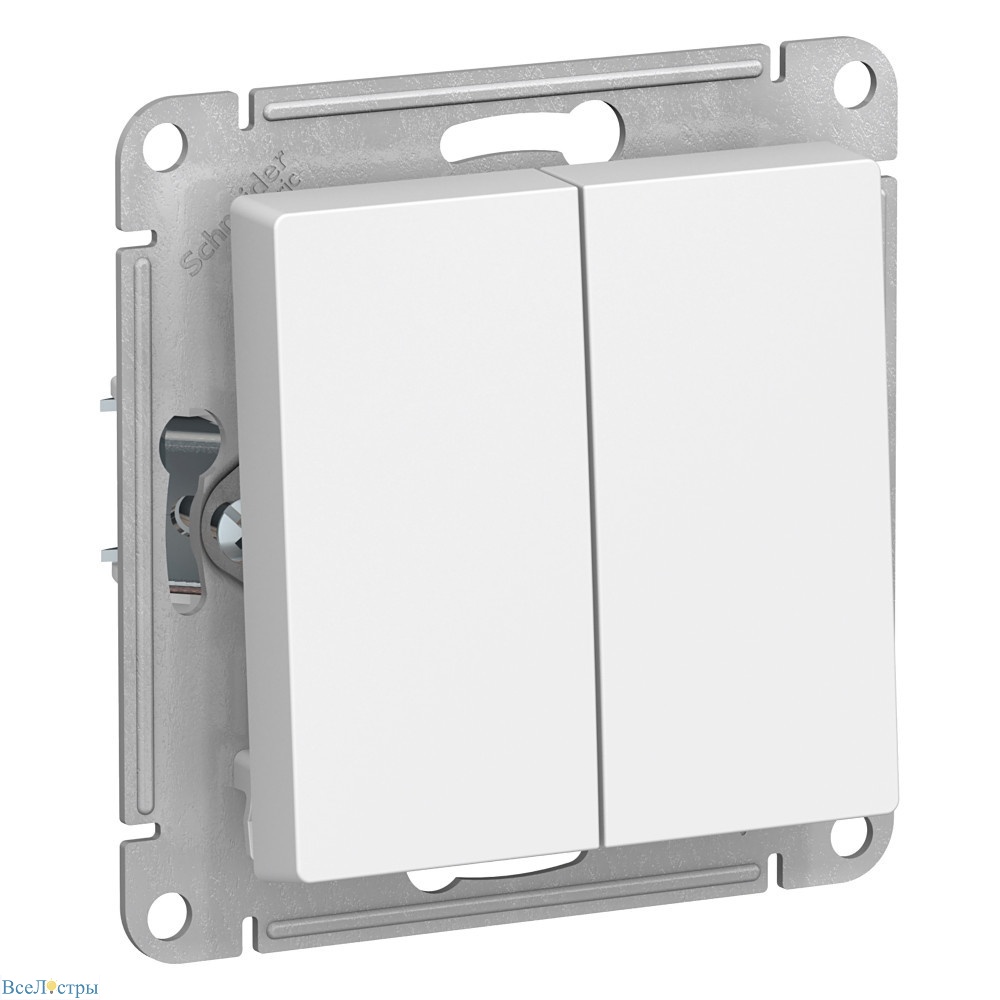 выключатель 2-клавишный с самовозвратом, сх.5, 10ах systeme electric atlasdesign atn000117