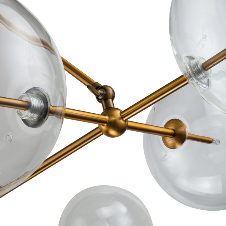 люстра на штанге delight collection globe mobile kg0965p-10b brass