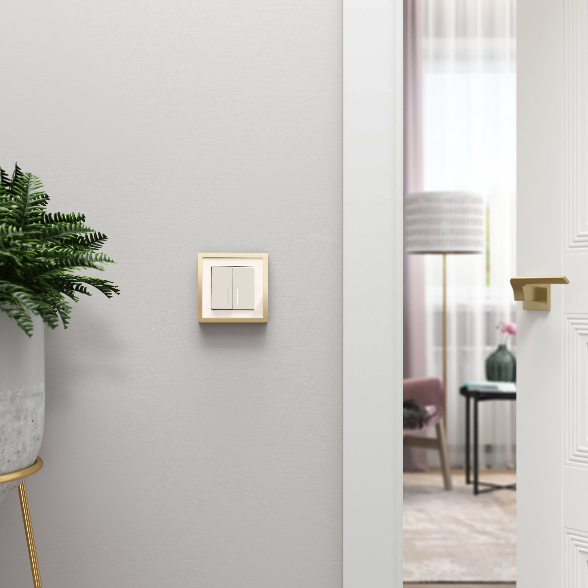 рамка на 1 пост werkel baguette айвори-латунь 4690389185731 w0012851 a060233