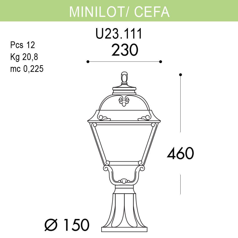 уличный светильник fumagalli minilot/cefa u23.111.000.ayf1r