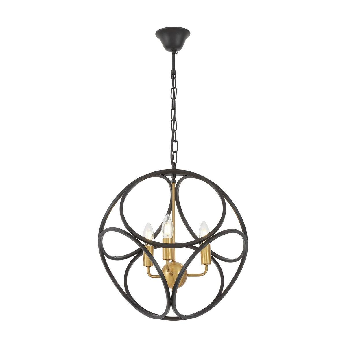 подвесная люстра lumina deco casai ldp 1243-3 bk+md