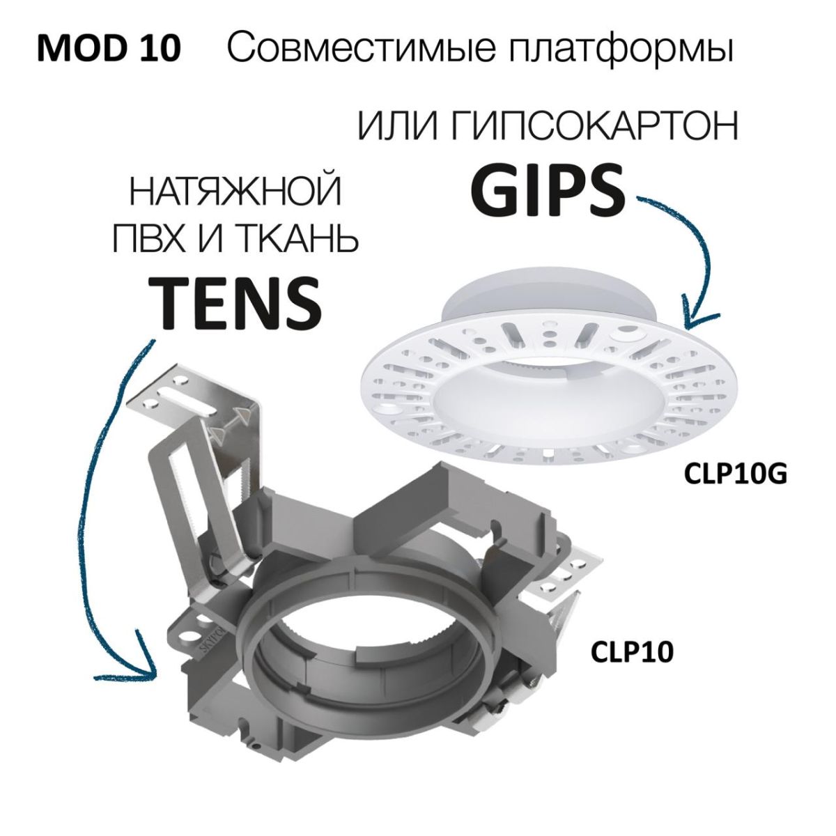 точечный светильник skytek skyport.15clp10mr2