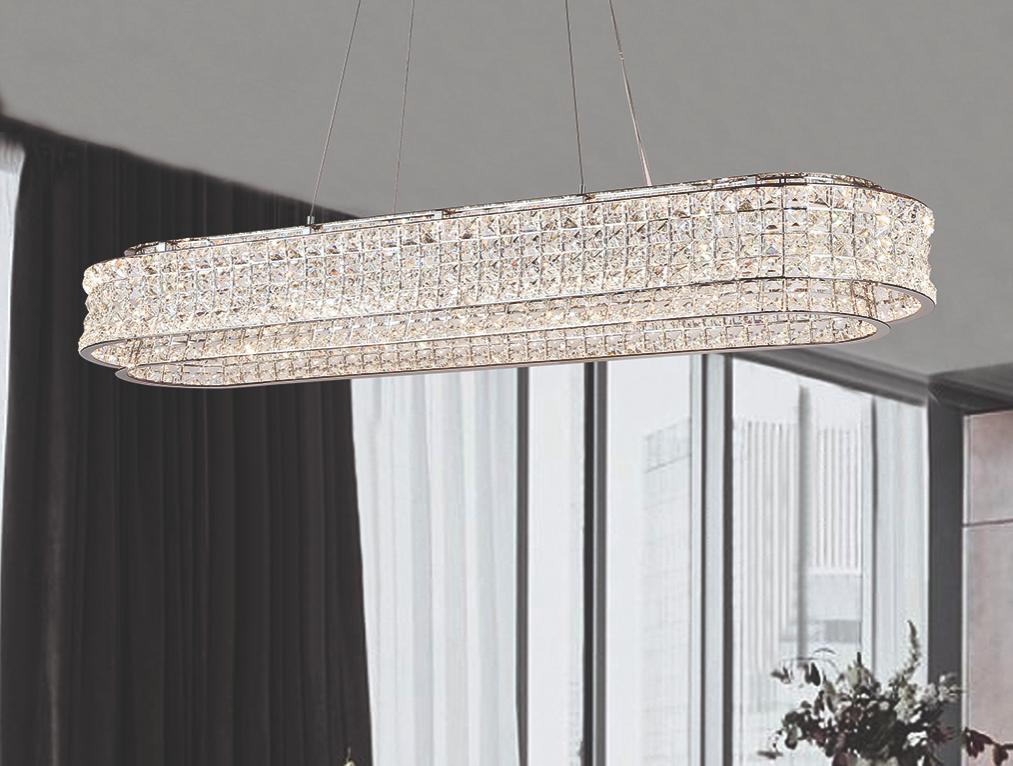 подвесной светодиодный светильник newport venera 8510/120 chrome м0069973