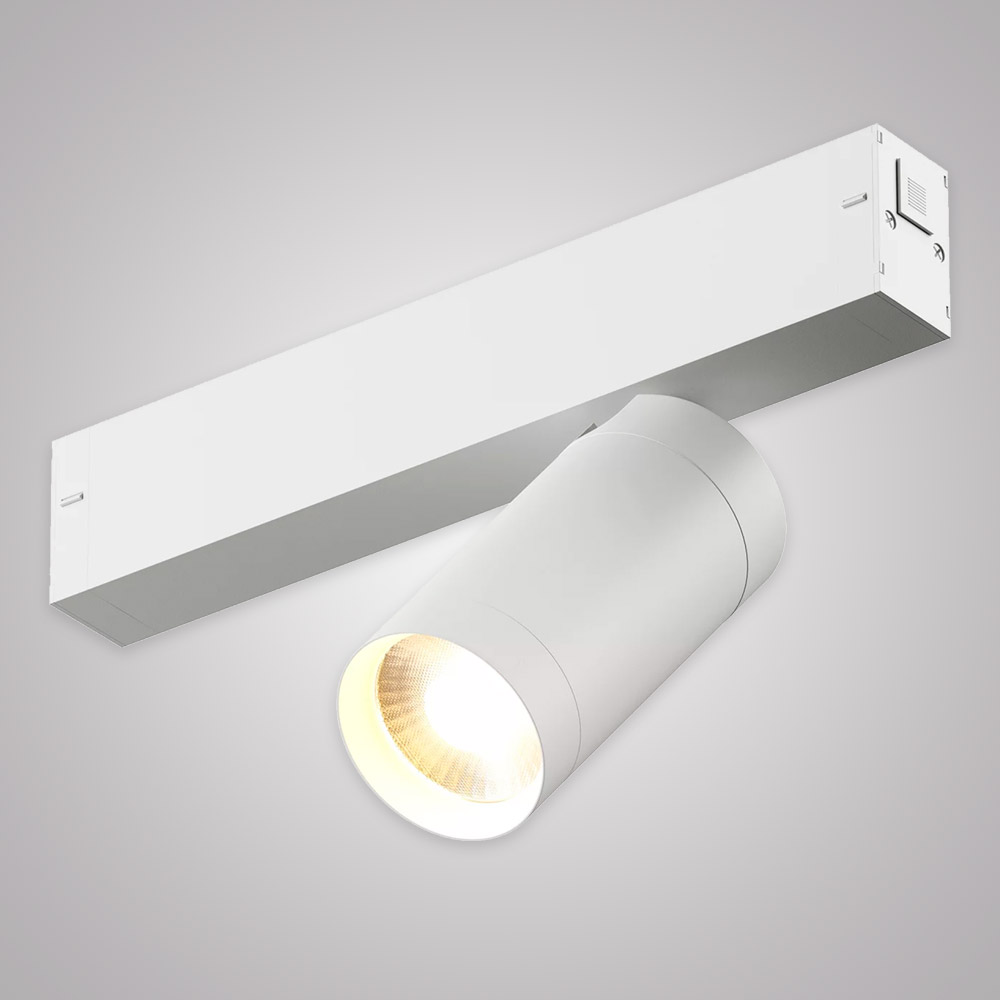 трековый однофазный светильник am group am527 wh-220v-20w smart