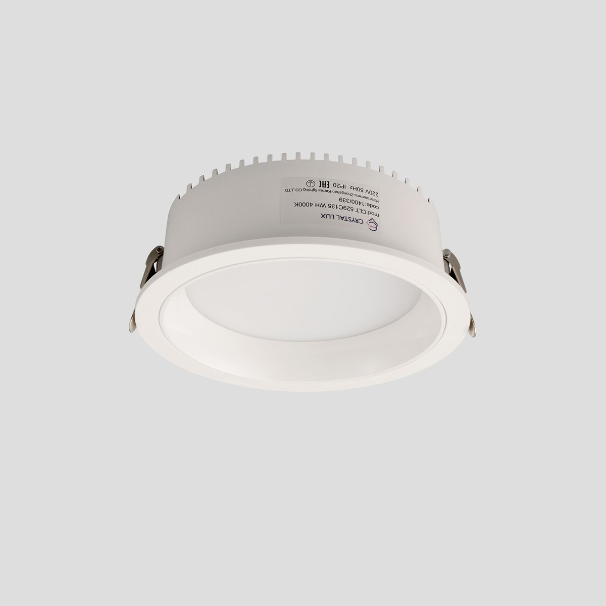встраиваемый светильник crystal lux clt 529c135 wh 4000k