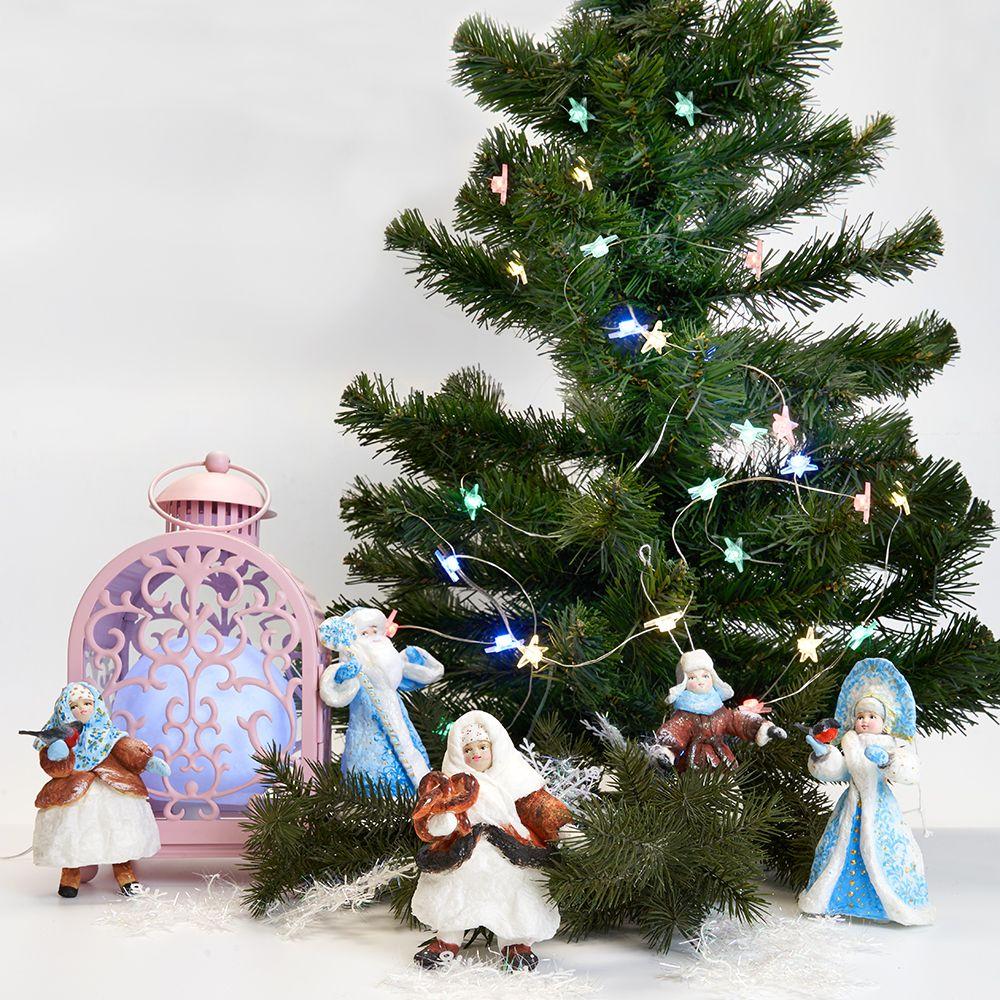 светодиодная гирлянда feron звездочки usb разноцветная без мерцания cl572 41649