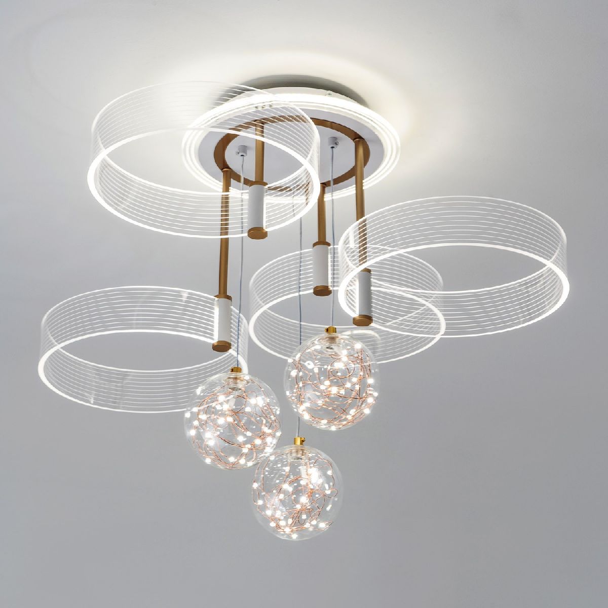 потолочная люстра led4u l1040-750 wt