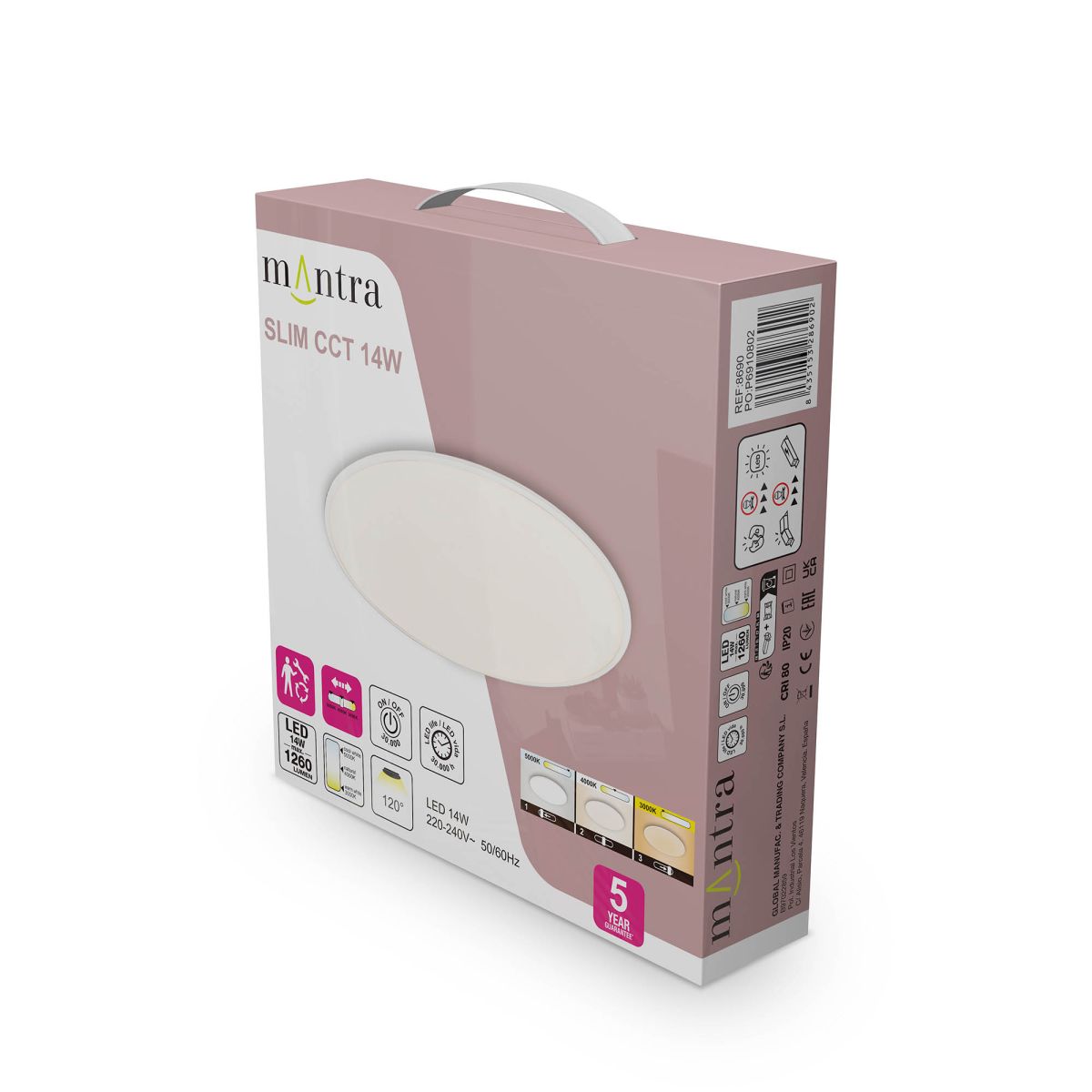 потолочный светильник mantra slim 8691