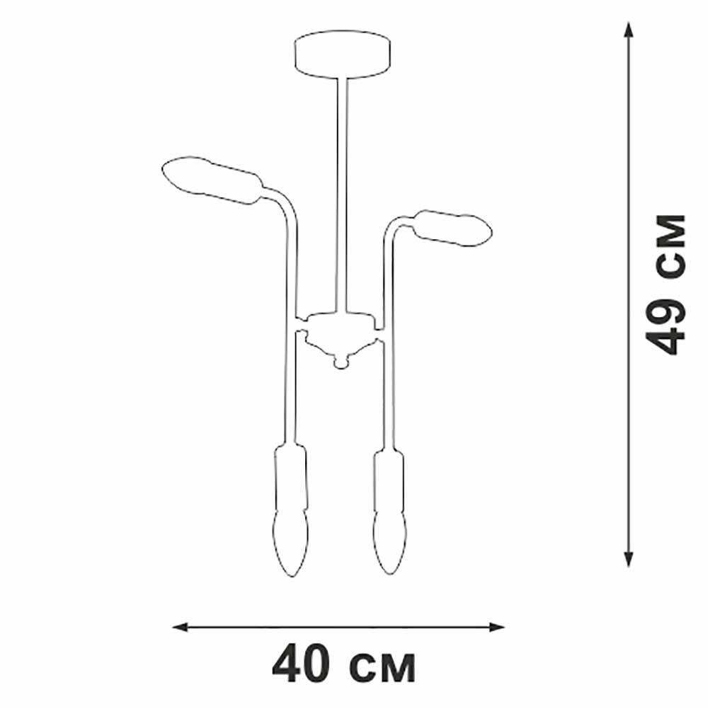потолочная люстра vitaluce v3022-1/4pl