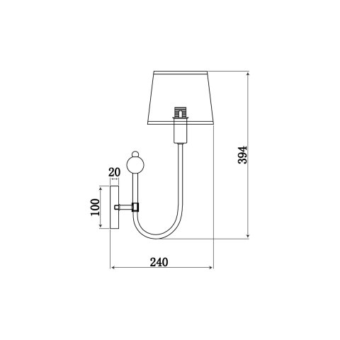 бра vele luce fabio vl1933w01
