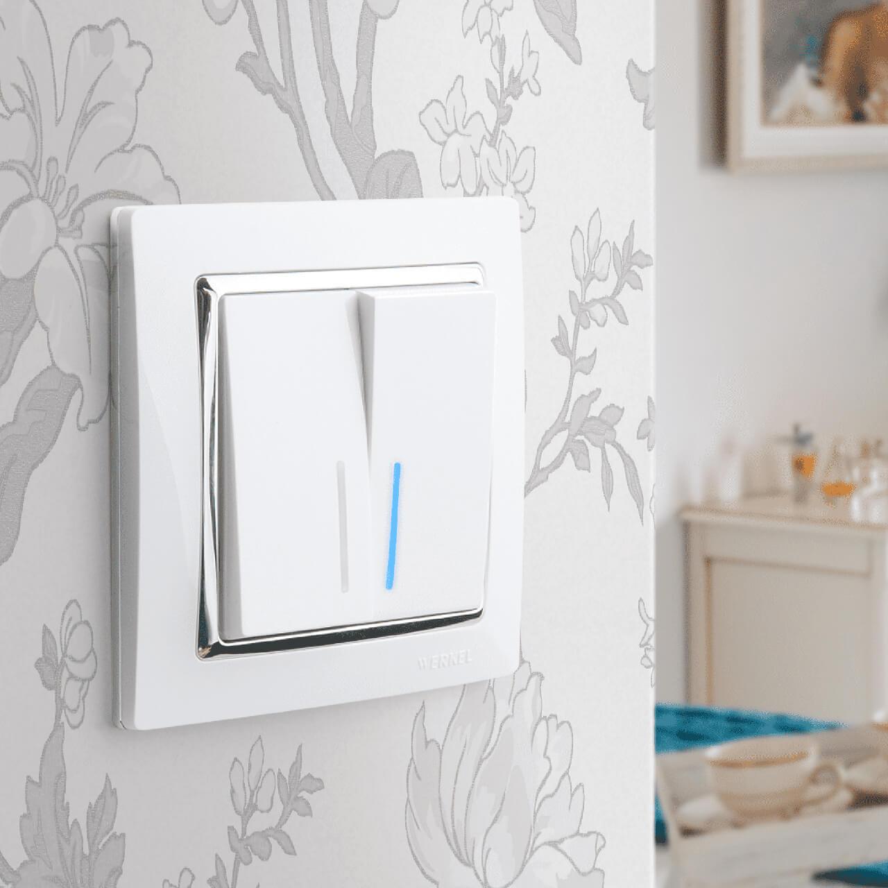 рамка на 1 пост werkel snabb белый/хром w0011901 4690389160677