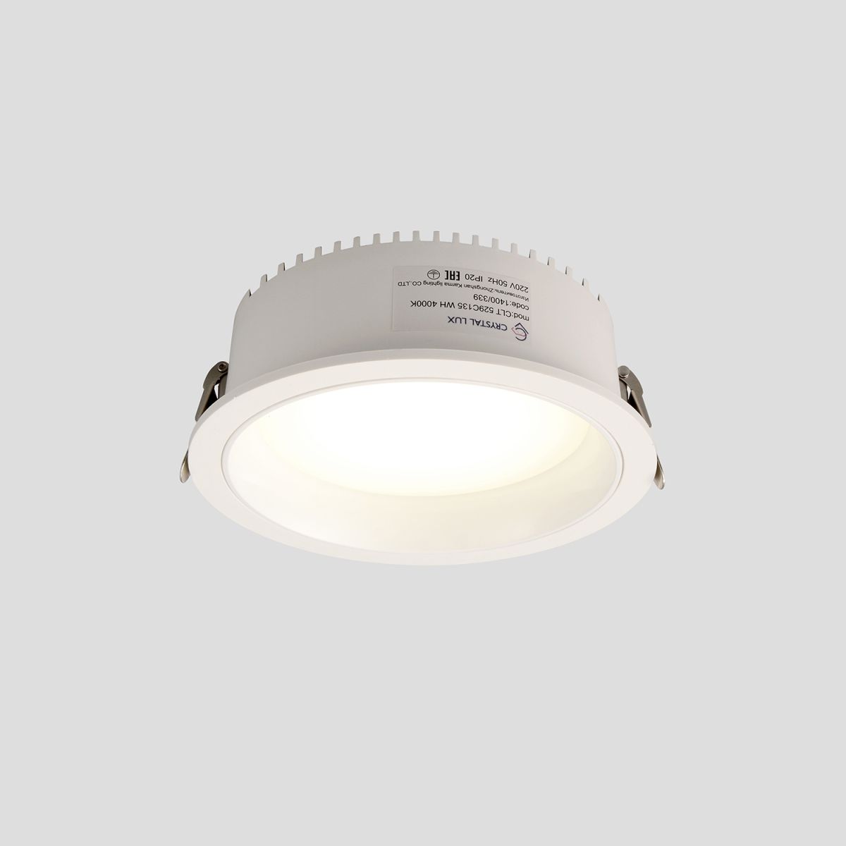встраиваемый светильник crystal lux clt 529c135 wh 4000k